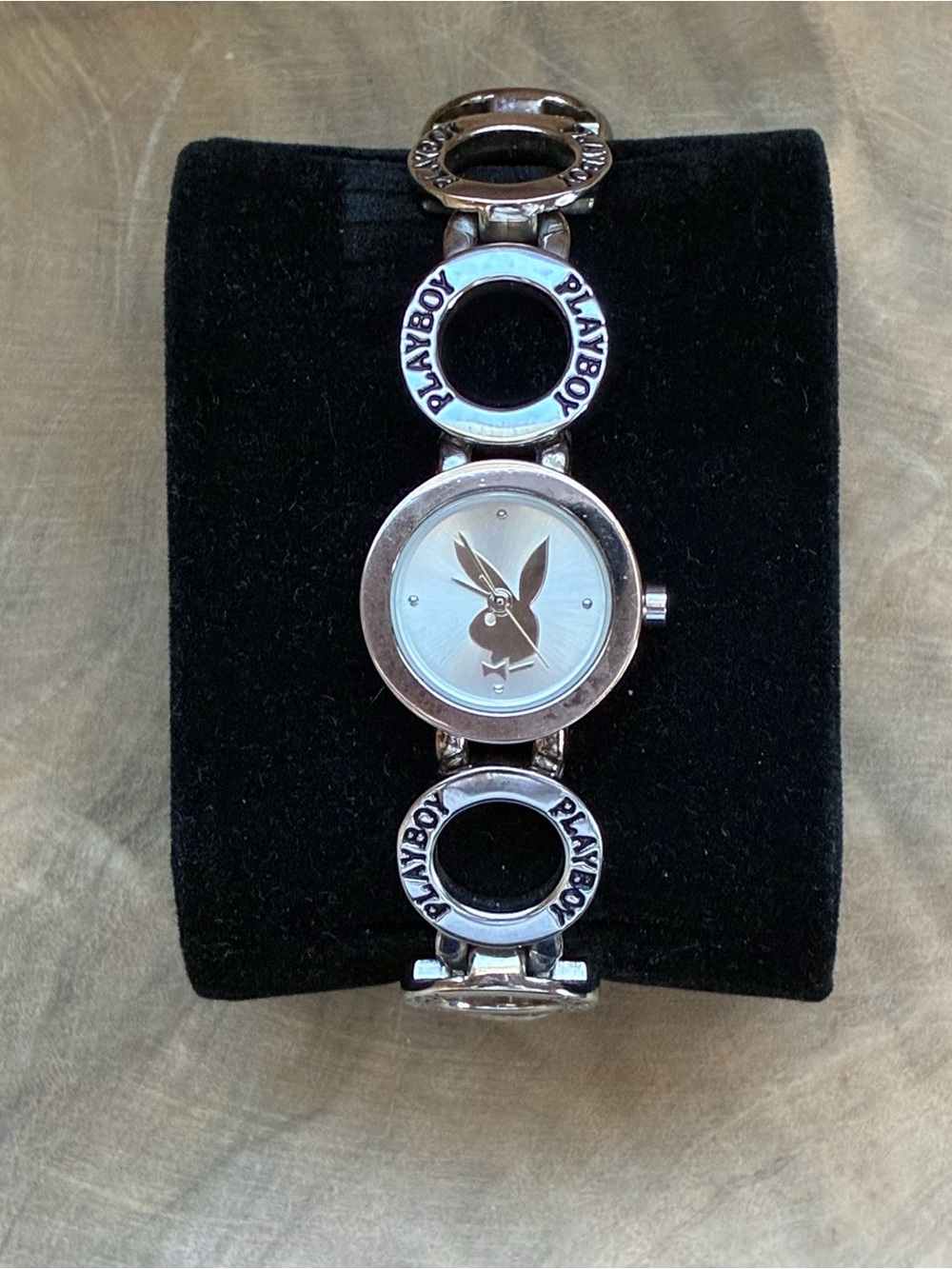 Playboy Bunny Logo Bracelet Watch PB0204SLSG Silver Stainless Steel Working